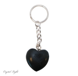 Keychains: Shungite Heart Keyring
