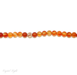 4,6 & 7mm Bead: Orange Agate 6mm Beads