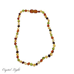 Teething Necklaces: Multi-coloured Amber Teething Necklace