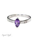 Amethyst S/S Faceted Ring
