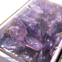 Natural Points: Amethyst Rough Points Box Lot