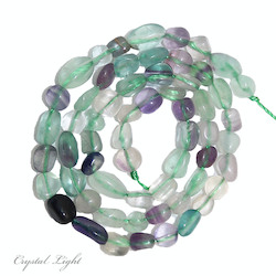Tumble Beads: Rainbow Fluorite Tumble Beads