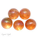 Tangerine Aura Sphere Lot-32-34mm x3  