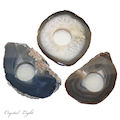 Natural Agate Flat Candle Holder