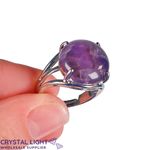 Amethyst Adjustable Round Ring
