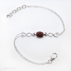 Sterling Silver Bracelets: Garnet S/S Bracelet