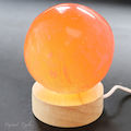 Orange Selenite Sphere with White USB Stand