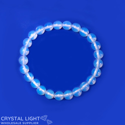 8mm Round Bead Bracelets: Opalite Bracelet 8mm