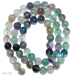 10mm Bead: Rainbow Fluorite 10mm Beads