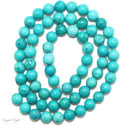 4,6 & 7mm Bead: Light Blue Howlite 6mm Beads