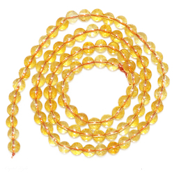 4,6 & 7mm Bead: Citrine 4mm Beads