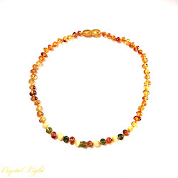 Teething Necklaces: Tri-Colour Amber Teething Necklace