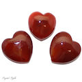 Red Agate Puff Heart