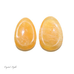 Thumb & Worry Stones: Orange Calcite Thumb Stone