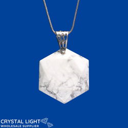 Hexagon Pendants: Howlite Hexagon Pendant