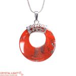 Red Jasper Donut Pendant with Bail