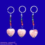 Rose Quartz Chakra Keychain