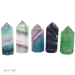 Polished Points By Quantity: Rainbow Fluorite Mini Point