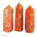 Orange Orchid Calcite Polished Point
