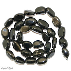 Tumble Beads: Goldsheen Obsidian Tumble Beads
