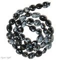 Snowflake Obsidian Tumble Beads