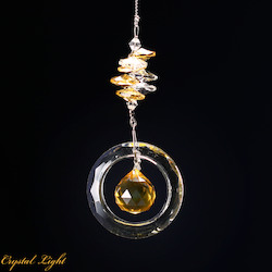 Suncatchers: Round Disk with Drop- Yellow