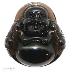 Buddha Pendants: Obsidian Buddha Pendant