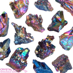 Bulk Clusters (By Weight/Per Piece): Titanium Aura Clusters Small /250g
