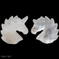 Animals: Clear Quartz Unicorn Head