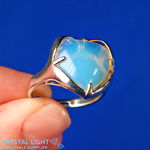 Opalite Heart Adjustable Ring