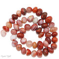 Orange Striped Agate Tumble Beads
