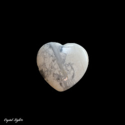 Hearts: Howlite Flat Heart