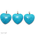 Blue Howlite Heart Pendant