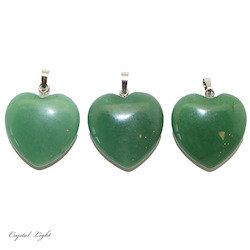 Heart Pendant: Green Aventurine Heart Pendant