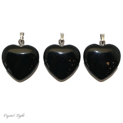 Heart Pendant: Black Obsidian Heart Pendant