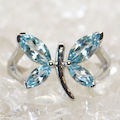 Blue Topaz S/S Dragonfly Ring