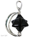 Black Obsidian Spinner Merkaba Pendant