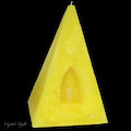 Pyramid Candle Lemon Quartz Lrg