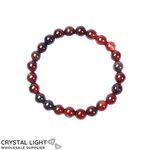 Orange and Black Agate Bracelet 8mm