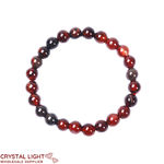 Orange and Black Agate Bracelet 8mm