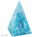 Pyramid Candle Aquamarine Large