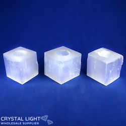 Selenite: Selenite Square Candle Holder