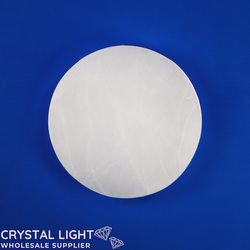 Selenite: Selenite Round Plate /8cm