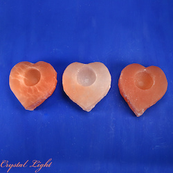Selenite: Orange Selenite Heart Candle Holder