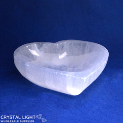 Bowls, Plates & Dishes: Selenite Heart Bowl /10cm
