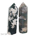 Moss Agate Polished Point Lot