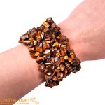 Tiger's Eye Woven Chip Bracelet