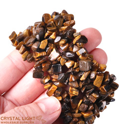 Chip Bead Bracelets: Tiger's Eye Woven Chip Bracelet