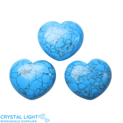Hearts: Blue Howlite Puff Heart