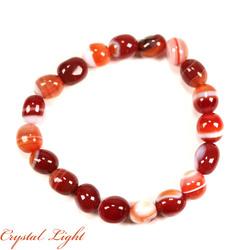 Tumble Bead Bracelets: Orange Agate Tumble Bracelet